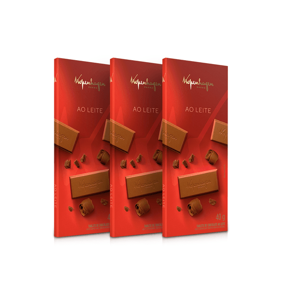 Kit Tablete Ao Leite 40G - 3 Un